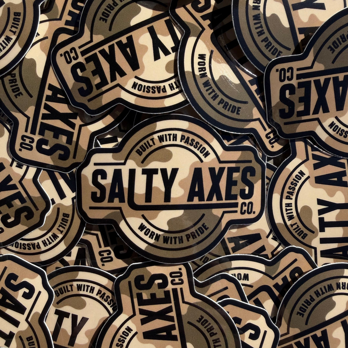 Salty Axes Camo Sticker