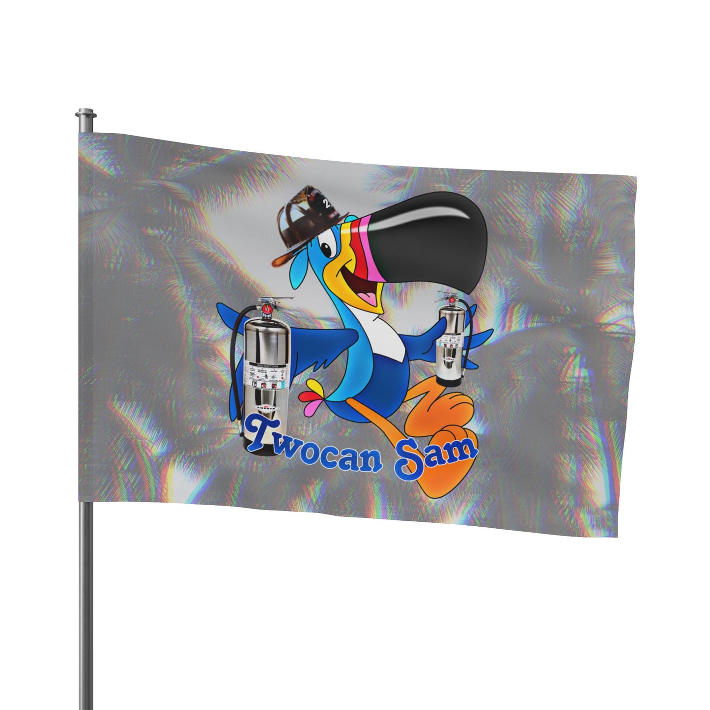 Twocan Sam WITH HELMET Flag