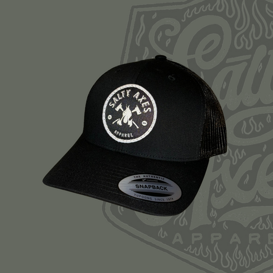 Salty Axes Black Trucker Hat