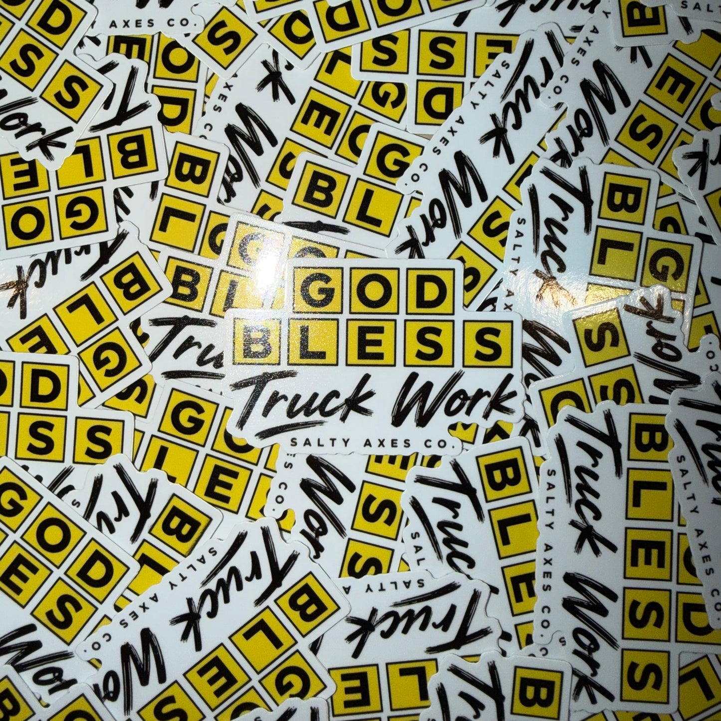 God Bless Truck Work Sticker