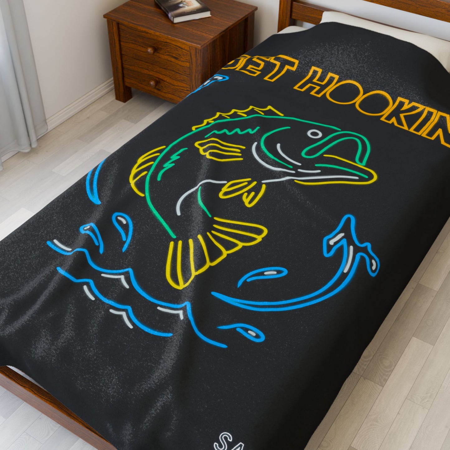 Get Hookin' Bass Blanket