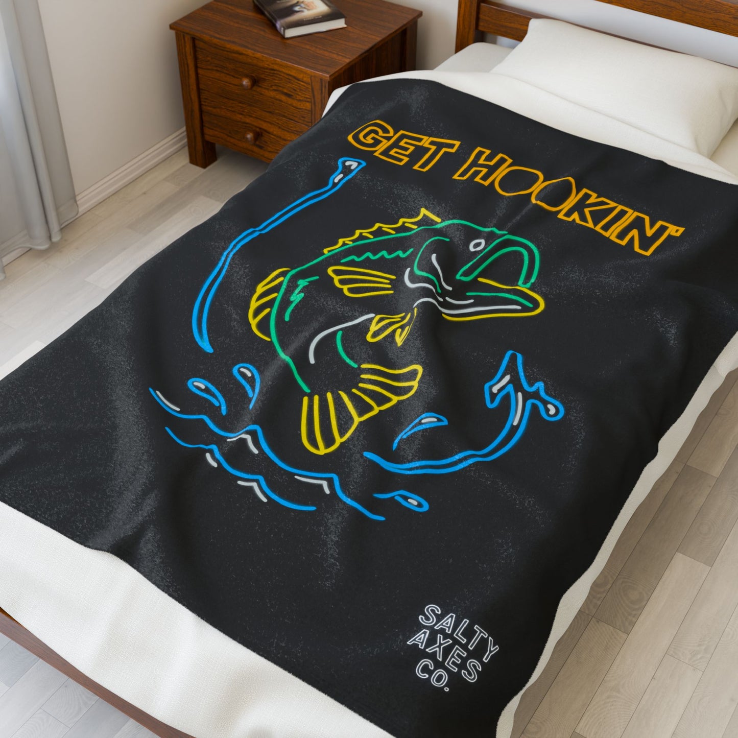 Get Hookin' Bass Blanket