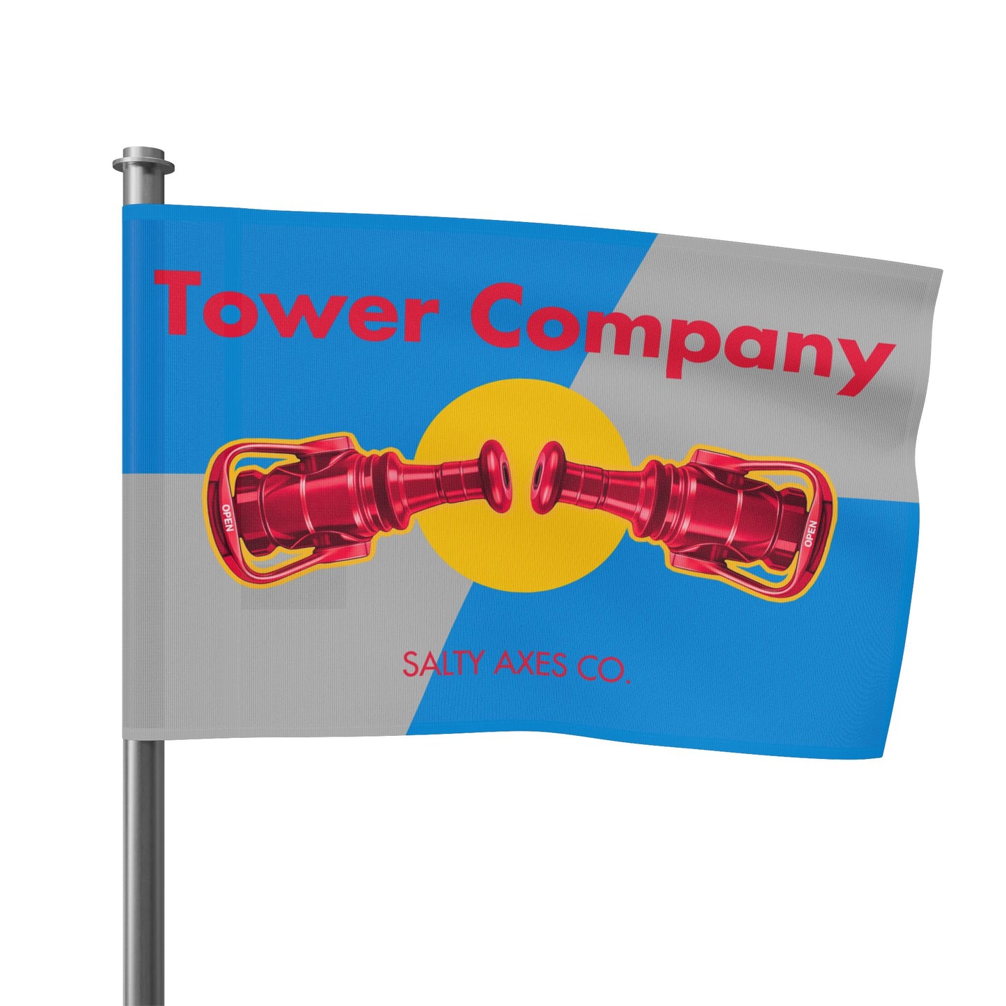 Red Bore Tower Co. Flag - Lite Colorway