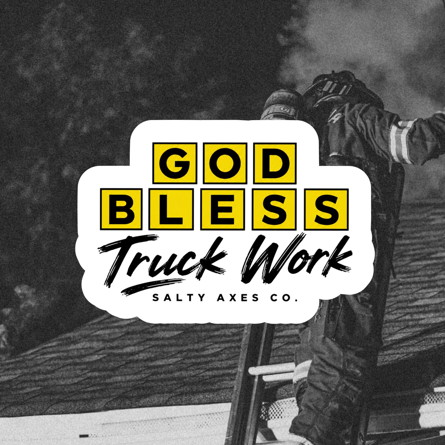 God Bless Truck Work Sticker