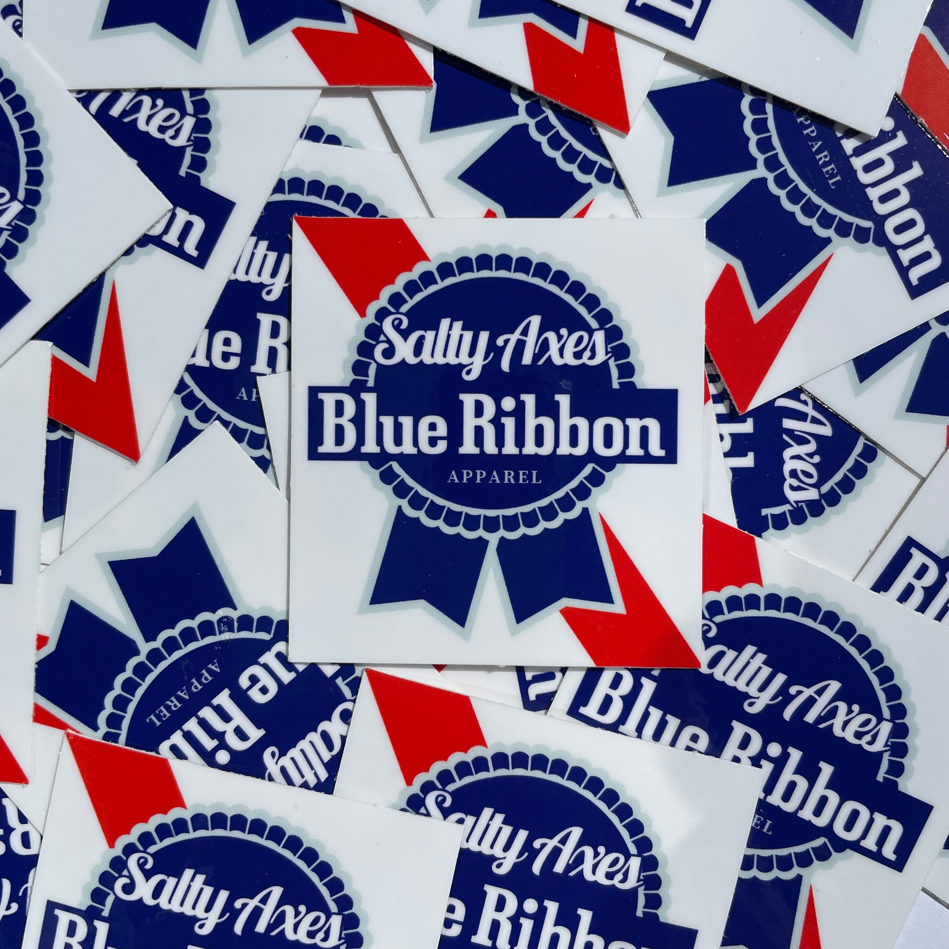 Blue Ribbon Sticker – Salty Axes Co.